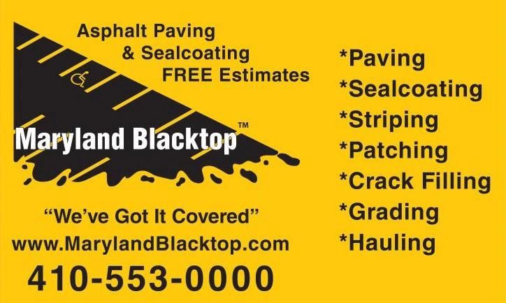 Maryland Blacktop - Asphalt Paving and Sealcoating FREE Estimates promotional flyer